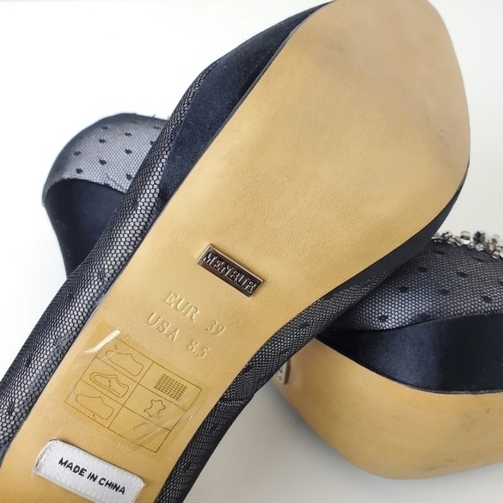MENBUR WOMEN'S RALSTON PLATFORM PUMPS PORTLAND FABRIC size 8.5 - Picture 4 of 15